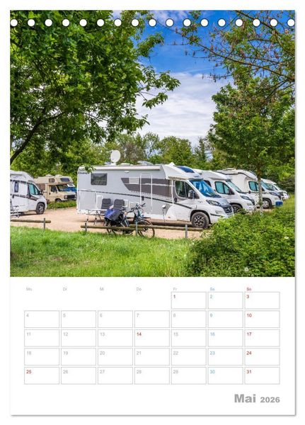 Produktbild: CAMPING-GL&Uuml;CK - Dein Urlaubsplaner (Tischkalender 2026 DIN A5 hoch), CALVENDO Monatskalender
