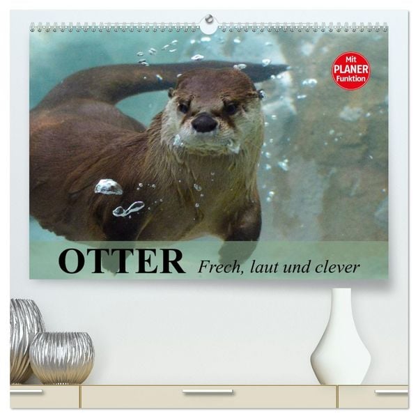 Produktbild: Otter. Frech, laut und clever (hochwertiger Premium Wandkalender 2026 DIN A2 quer), Kunstdruck in Hochglanz