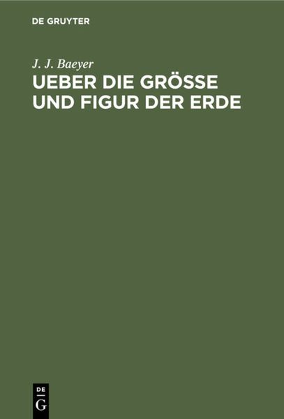 Produktbild: Ueber die Gr&ouml;sse und Figur der Erde
