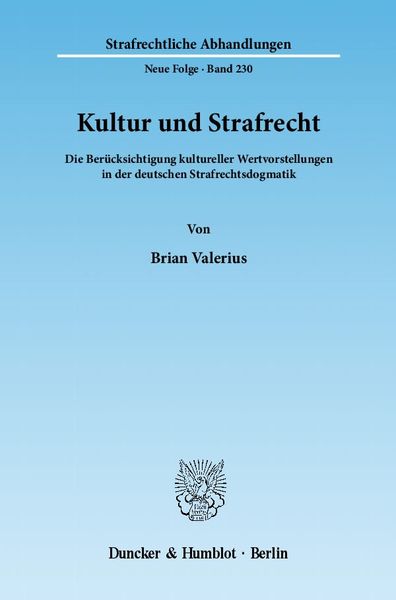 Produktbild: Kultur und Strafrecht.
