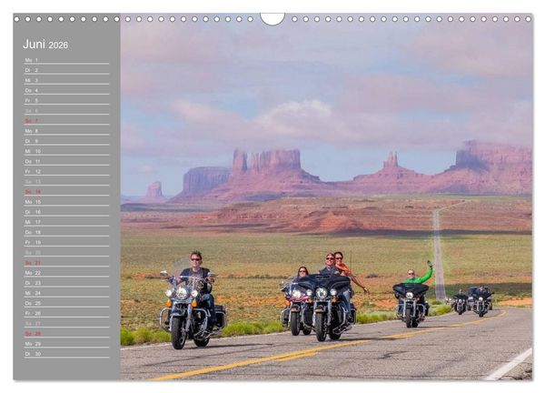 Produktbild: Biker Paradies - Die Canyons der USA (Wandkalender 2026 DIN A3 quer), CALVENDO Monatskalender