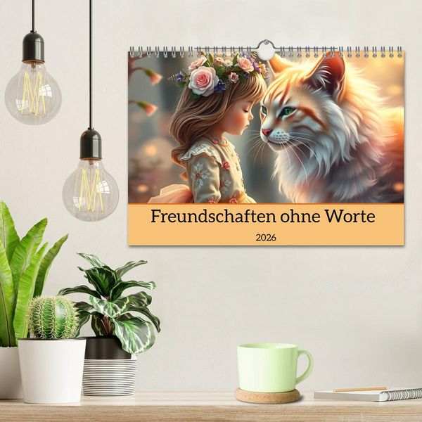 Produktbild: Freundschaften ohne Worte (Wandkalender 2026 DIN A4 quer), CALVENDO Monatskalender