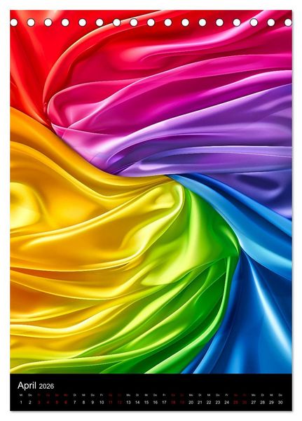 Produktbild: Tanz der Farben - Bunt durch das Jahr (Tischkalender 2026 DIN A5 hoch), CALVENDO Monatskalender