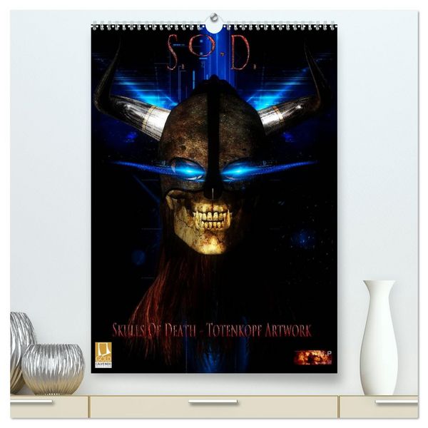 Produktbild: S.O.D. - Skulls Of Death Vol. I - Totenkopf Artworks (hochwertiger Premium Wandkalender 2026 DIN A2 hoch), Kunstdruck in Hochglanz