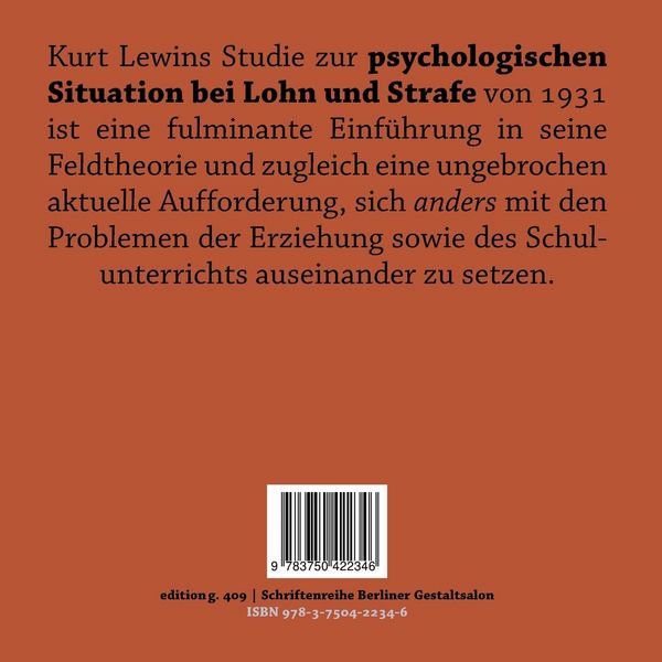 Produktbild: Die psychologische Situation bei Lohn und Strafe