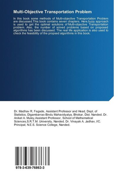 Produktbild: Multi-Objective Transportation Problem