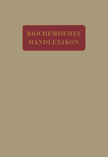 Produktbild: Biochemisches Handlexikon