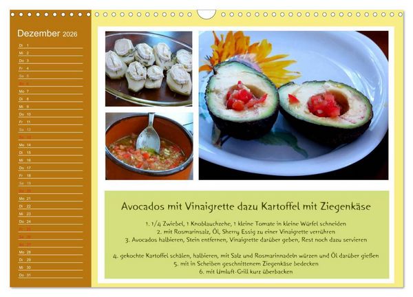 Produktbild: Meine Mallorca Rezepte (Wandkalender 2026 DIN A3 quer), CALVENDO Monatskalender