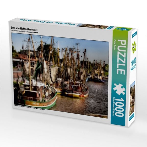 CALVENDO Puzzle Der alte Hafen Greetsiel | 1000 Teile Lege-Größe 64x48cm Foto-Puzzle für glückliche Stunden