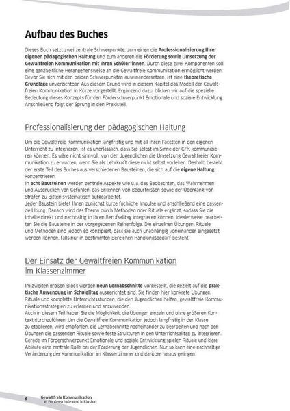Produktbild: Gewaltfreie Kommunikation in F&ouml;rderschule und Inklusion