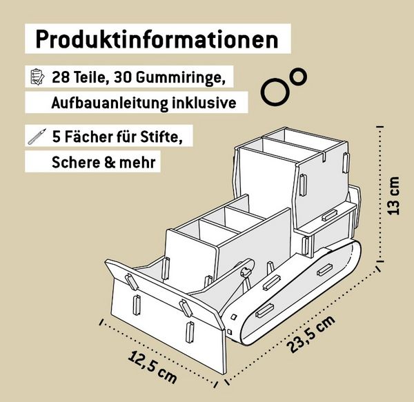 Produktbild: Werkhaus Stiftebox Raupe