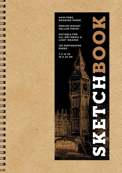 Produktbild: Sketchbook 7 X 10 Kraft Spiral Hardcover Mixed Media Sketchbook for Drawing