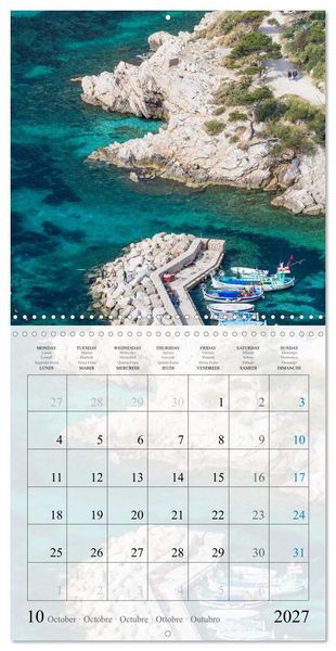 Produktbild: Calanques Coins de Paradis (Calendrier mural carr&eacute; 2027 30x30 cm) Calendrier double avec une page pour vos prises de notes