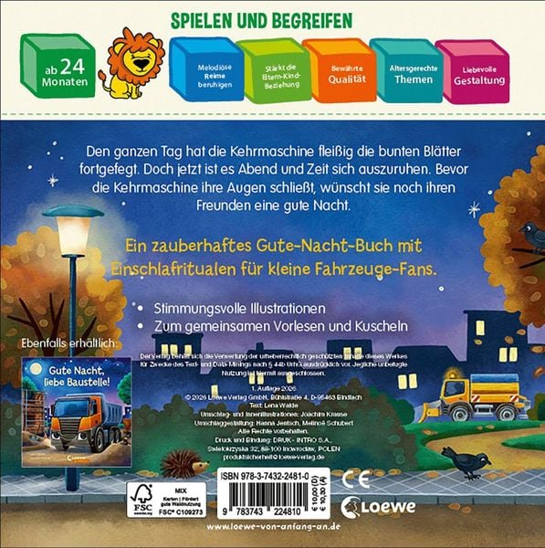 Produktbild: Gute Nacht, kleine Kehrmaschine!
