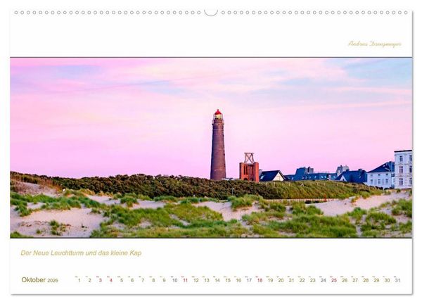Produktbild: Borkum Inselpanorama (hochwertiger Premium Wandkalender 2026 DIN A2 quer), Kunstdruck in Hochglanz