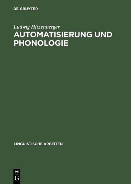 Produktbild: Automatisierung und Phonologie