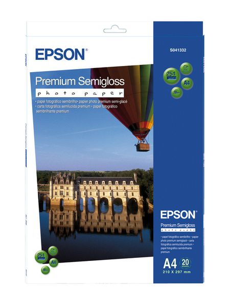 Produktbild: EPSON Premium semigl. Photo Paper A4 S041332 InkJet 251g 20 Blatt