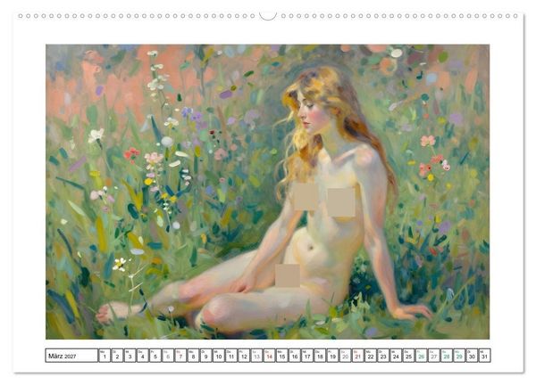 Produktbild: Sch&ouml;nheit ohne Schleier - Impressionismus (Wandkalender 2027 DIN A2 quer), CALVENDO Monatskalender