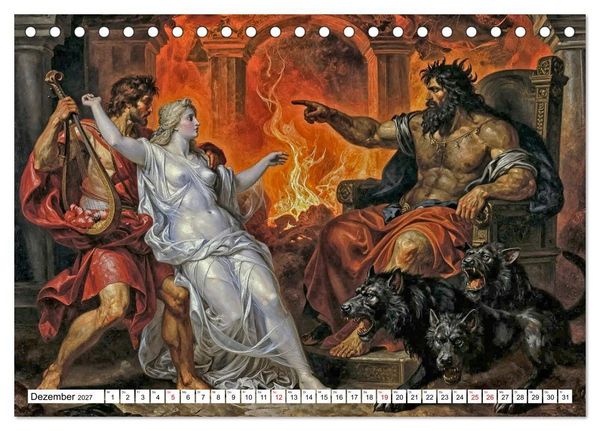Produktbild: Mythologische Geschichten in barocker Pracht (Tischkalender 2027 DIN A5 quer), CALVENDO Monatskalender