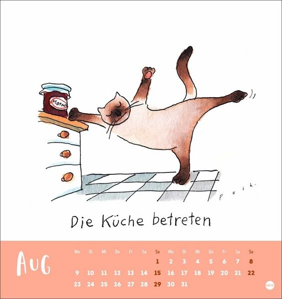 Produktbild: Puth Yoga f&uuml;r die Katz Postkartenkalender 2027