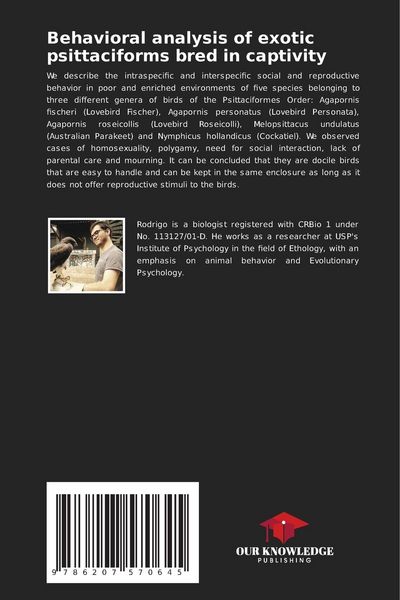 Produktbild: Behavioral analysis of exotic psittaciforms bred in captivity
