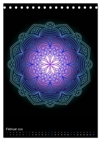 Produktbild: Mandala-Kalender 2026 (Tischkalender 2026 DIN A5 hoch), CALVENDO Monatskalender