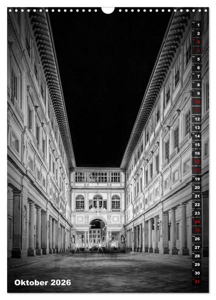 Produktbild: FLORENZ SCHWARZWEI&szlig; (Wandkalender 2026 DIN A3 hoch), CALVENDO Monatskalender