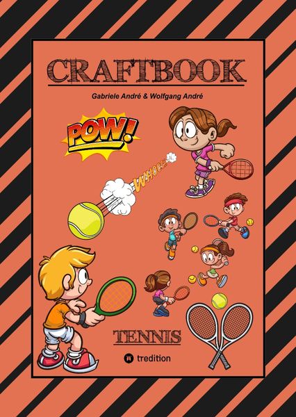 Produktbild: Craftbook - 100 Seiten - Super Tennis Malmotive - Knifflige R&auml;tsel und Aufgaben - Lernspiel - Word Champions Match
