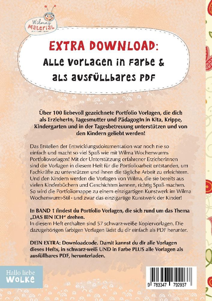 Produktbild: Wilma Wochenwurms Portfolio Vorlagen