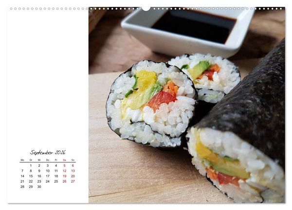 Produktbild: Sashimi und Sushi. Japans K&ouml;stlichkeiten (hochwertiger Premium Wandkalender 2026 DIN A2 quer), Kunstdruck in Hochglanz