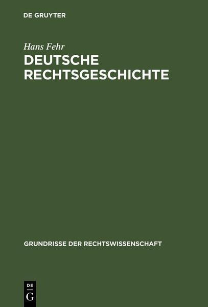 Produktbild: Deutsche Rechtsgeschichte