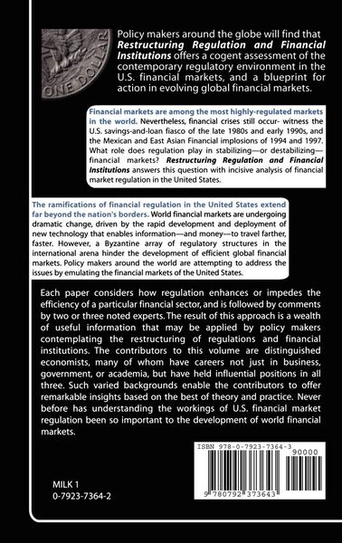 Produktbild: Restructuring Regulation and Financial Institutions