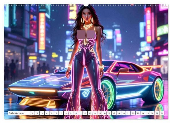 Produktbild: Cars & Girls (Wandkalender 2026 DIN A2 quer), CALVENDO Monatskalender
