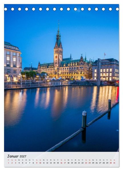 Produktbild: Hamburg - Hanseatische Eleganz (Tischkalender 2027 DIN A5 hoch), CALVENDO Monatskalender