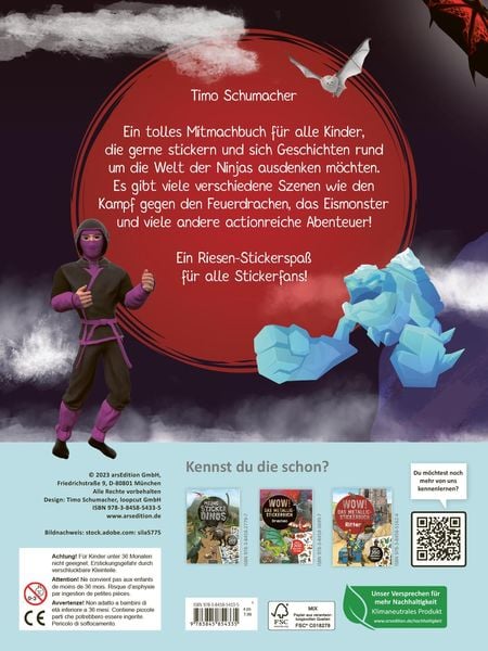 Produktbild: Mein Ninja-Stickerbuch