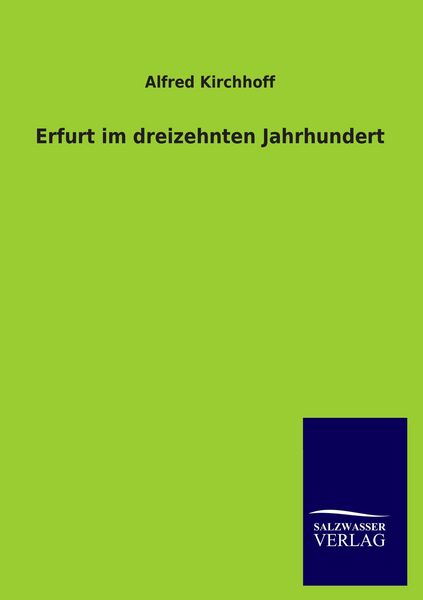 Produktbild: Erfurt im dreizehnten Jahrhundert