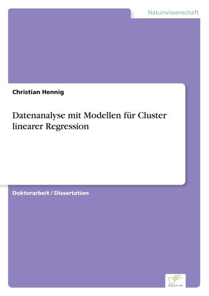 Produktbild: Datenanalyse mit Modellen f&uuml;r Cluster linearer Regression