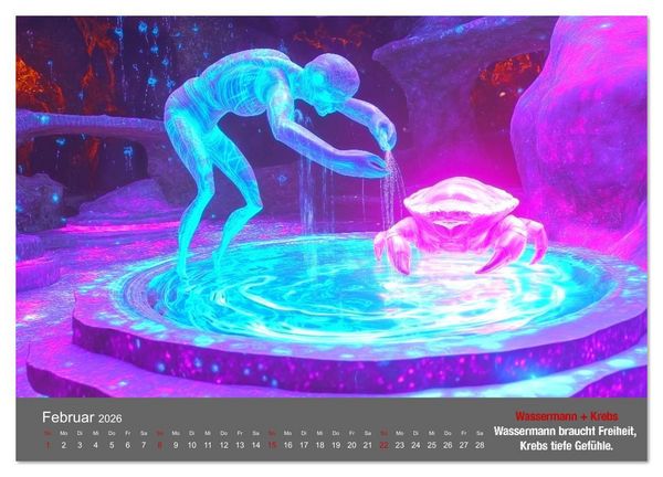 Produktbild: Sternzeichen im Einklang - Aszendent im Jahreshoroskop (Wandkalender 2026 DIN A3 quer), CALVENDO Monatskalender