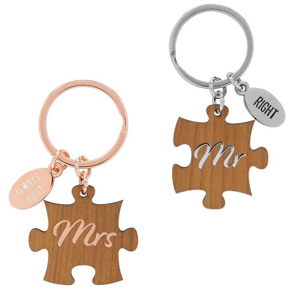 Produktbild: GRUSS & CO Schl&uuml;sselanh&auml;nger Motiv "Mr & Mrs"