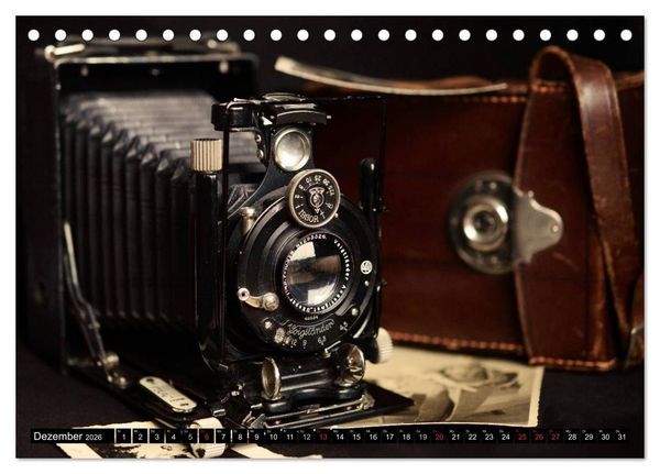 Produktbild: Historische Fotoapparate (Tischkalender 2026 DIN A5 quer), CALVENDO Monatskalender