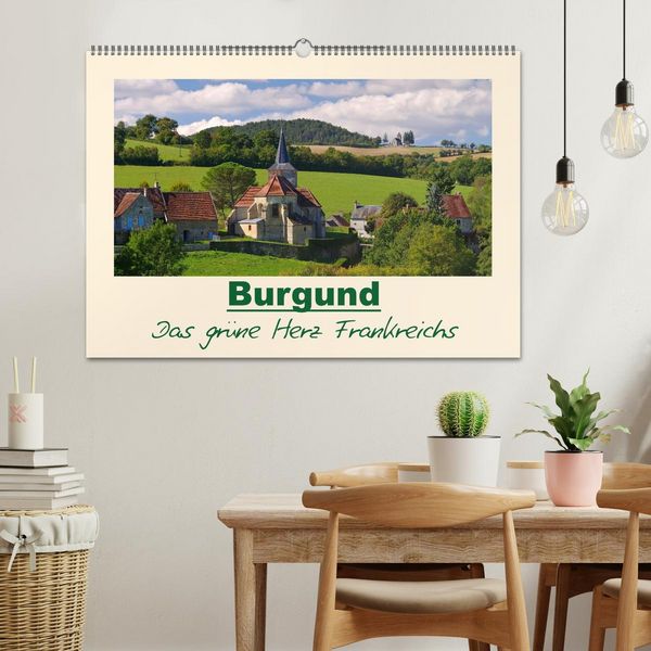 Produktbild: Burgund - Das gr&uuml;ne Herz Frankreichs (Wandkalender 2026 DIN A2 quer), CALVENDO Monatskalender