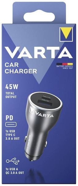 Produktbild: Varta VARTA Car Charger Belastbarkeit Strom max.=3 A 12/24 V