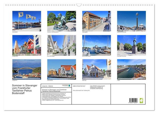 Produktbild: Sommer in Stavanger vom Frankfurter Taxifahrer Petrus Bodenstaff (Wandkalender 2026 DIN A2 quer), CALVENDO Monatskalender