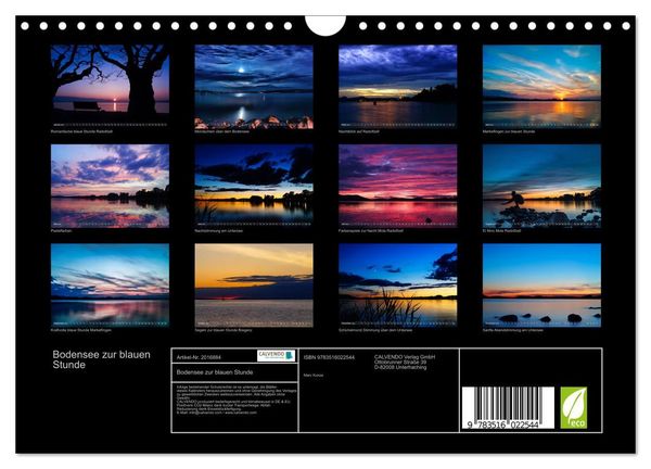 Produktbild: Bodensee zur blauen Stunde (Wandkalender 2026 DIN A4 quer), CALVENDO Monatskalender