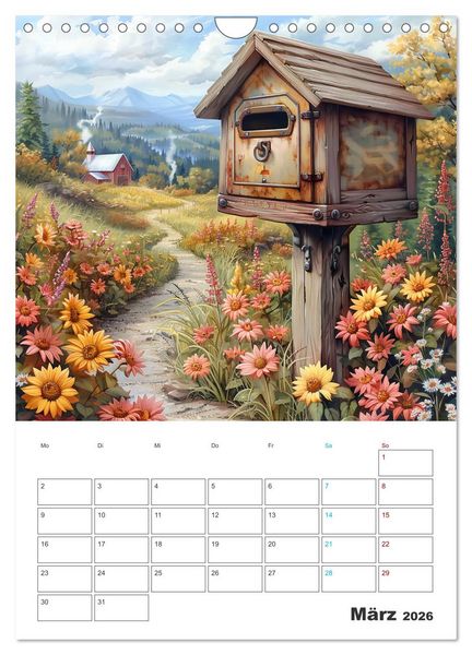 Produktbild: Zeitreise - Der vintage Briekasten Kalender (Wandkalender 2026 DIN A4 hoch), CALVENDO Monatskalender