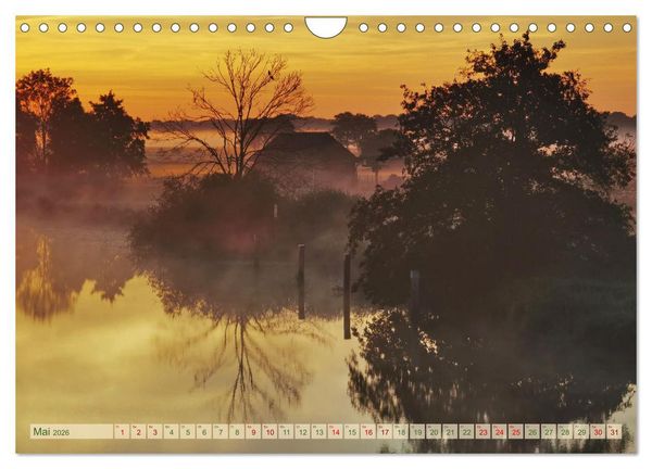 Produktbild: Morgengl&uuml;hen & Nebelschimmer (Wandkalender 2026 DIN A4 quer), CALVENDO Monatskalender