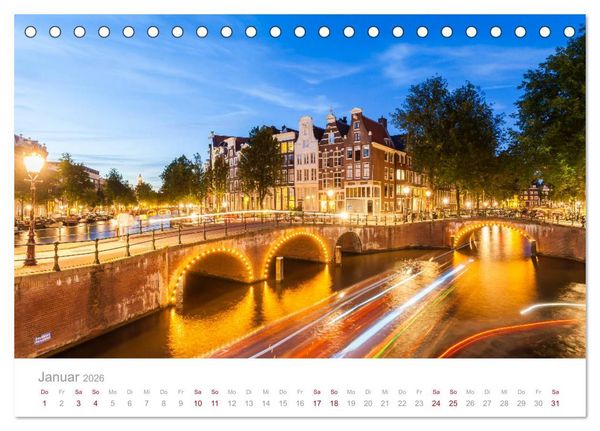 Produktbild: AMSTERDAM Impressionen (Tischkalender 2026 DIN A5 quer), CALVENDO Monatskalender