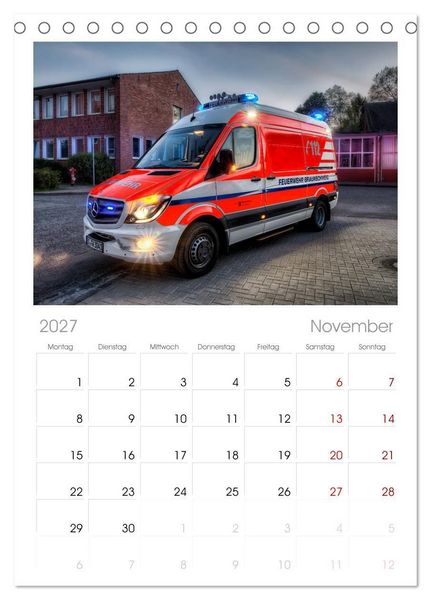 Produktbild: Tischplaner 2027 - Berufsfeuerwehr Braunschweig (A5 Tischkalender zum Aufstellen) CALVENDO
