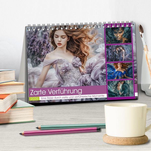 Produktbild: Zarte Verf&uuml;hrung (Tischkalender 2026 DIN A5 quer), CALVENDO Monatskalender