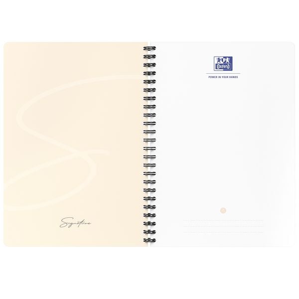 Produktbild: Oxford Spiralbuch Signature A5, 5mm kariert, mit flexiblem Cover, 80 Blatt, Optik Paper&reg;, SCRIBZEE&reg; kompatibel, schwarz